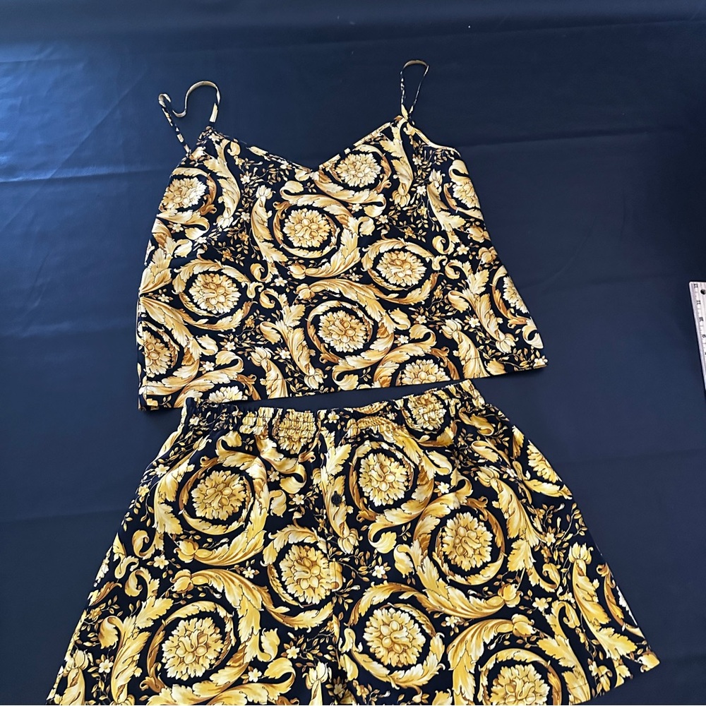 Versace Gold and Black Pajama Set